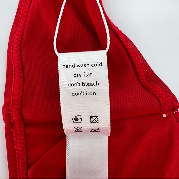 Andie Swim Women's Wyndwood Bikini Top Size XL Cherry Red One Shoulder Padded - Picture 7 of 9